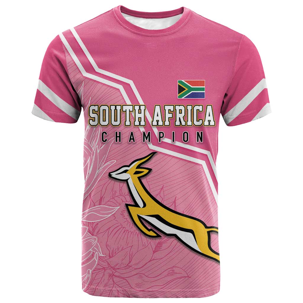 Personalized South Africa WC2026 T-Shirt Springboks Special Pink Graphic Tee