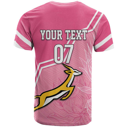 Personalized South Africa WC2026 T-Shirt Springboks Special Pink Graphic Tee