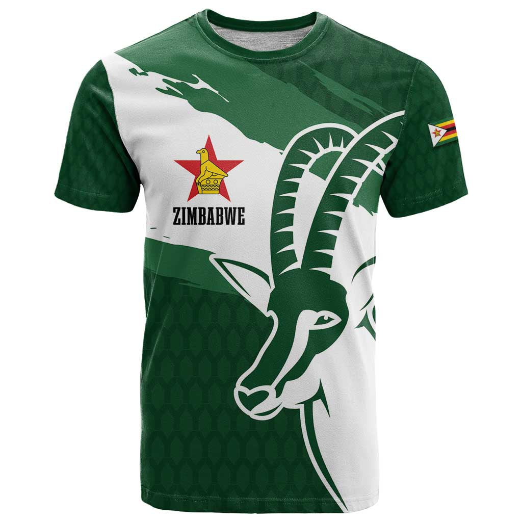 Zimbabwe Rugby Personalized Grunge T-Shirt GO Sables Graphic Tee