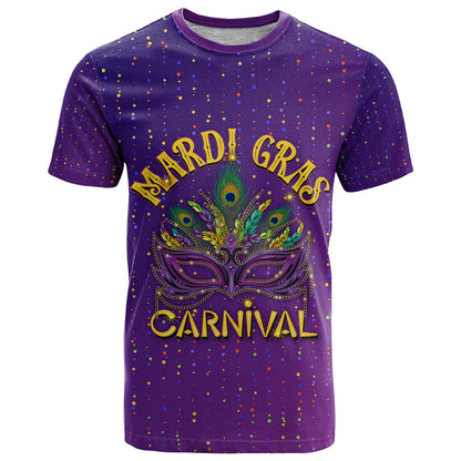 Mardi Gras Festive Confetti T-Shirt Graphic Tee