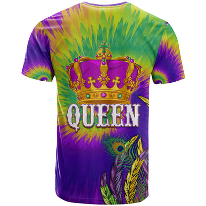 Mardi Gras T-Shirt Tie-dye Style - Queen Graphic Tee