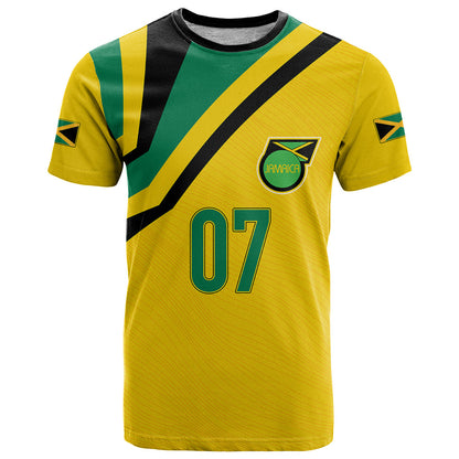 Personalised Jamaica Football T-Shirt Reggae Boyz Retro WC 1998 Inspired Graphic Tee