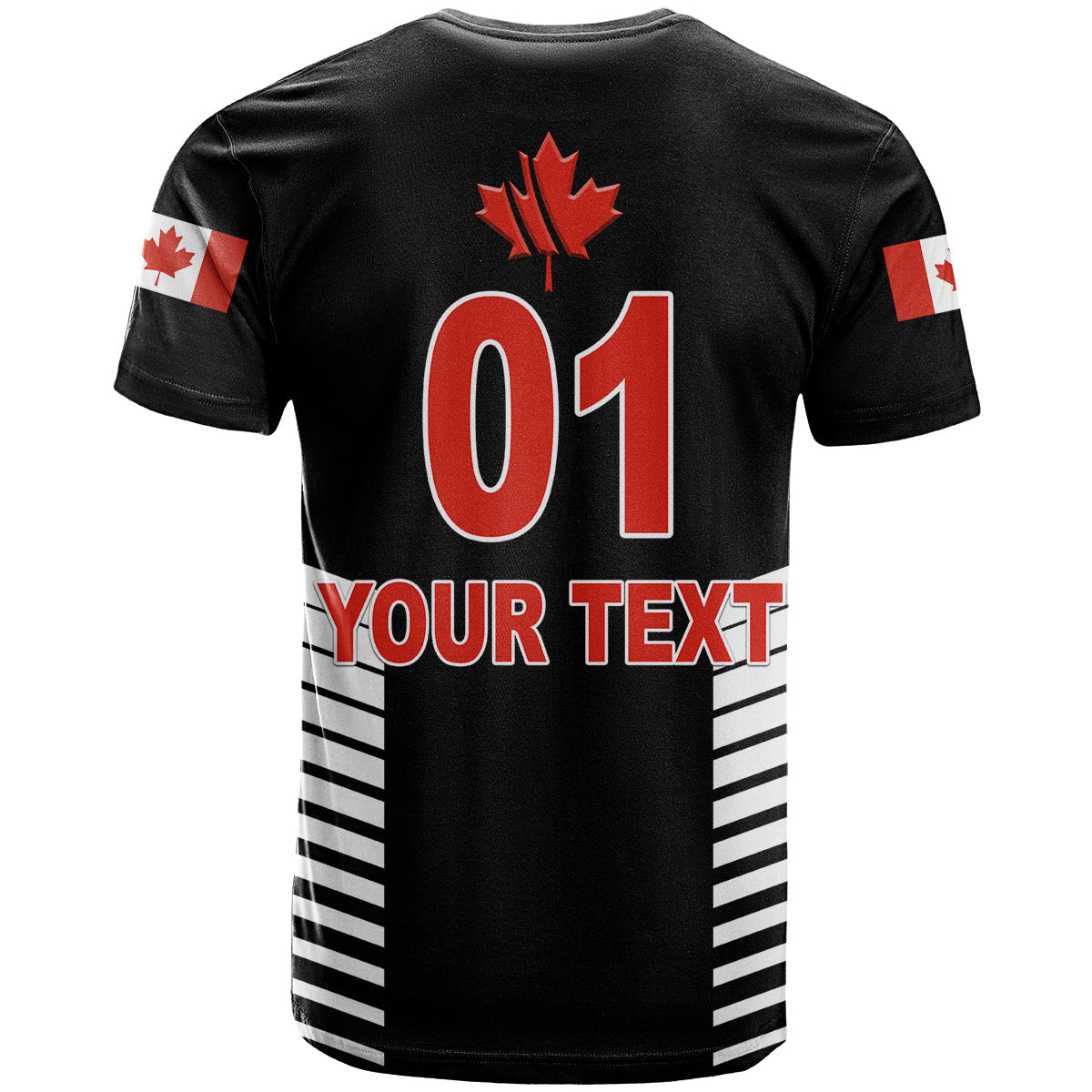 Custom Canada Cricket T-Shirt Maple Leaf Unique Style Black Graphic Tee