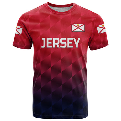 Custom The Bailiwick of Jersey Cricket T-Shirt Unique Style Red NO.1 Graphic Tee