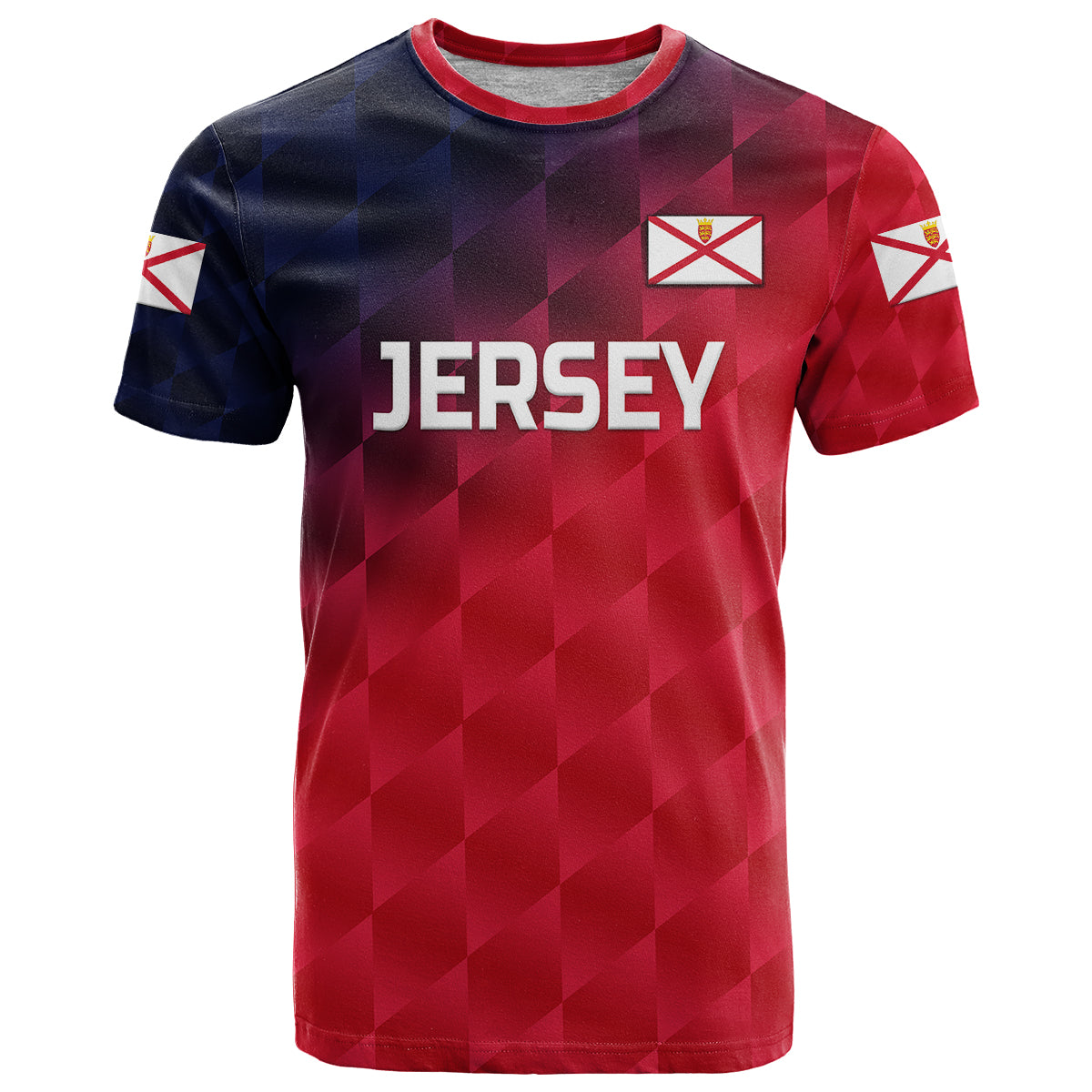 Custom The Bailiwick of Jersey Cricket T-Shirt Unique Style Red NO.2 Graphic Tee