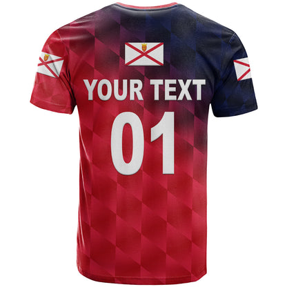 Custom The Bailiwick of Jersey Cricket T-Shirt Unique Style Red NO.2 Graphic Tee