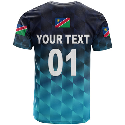 Custom Namibia Cricket T-Shirt Unique Style Blue Graphic Tee