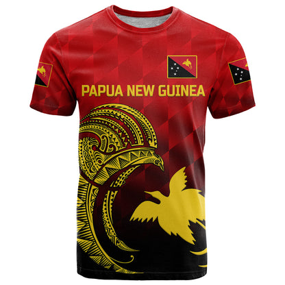 Custom Papua New Guinea Barramundis Cricket T-Shirt Birds Of Paradise Paradisaea Raggiana Original Red Graphic Tee