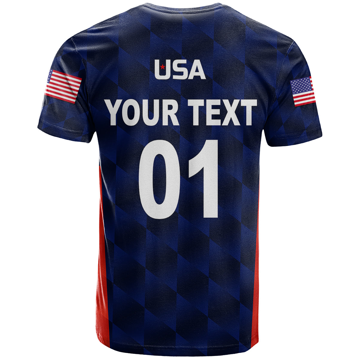 Custom United States National Cricket T-Shirt Team USA Cricket Navy Graphic Tee