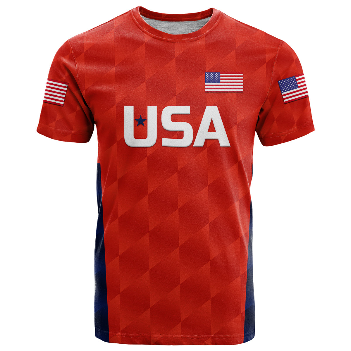 Custom United States National Cricket T-Shirt Team USA Cricket Red Graphic Tee