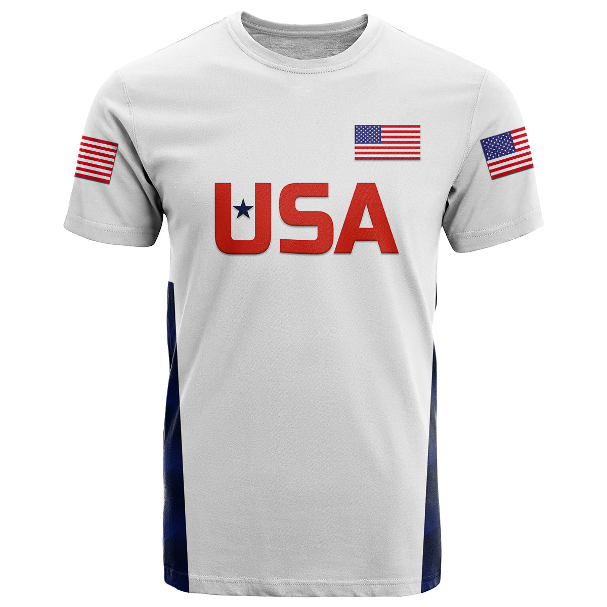 Custom United States National Cricket T-Shirt Team USA Cricket White Graphic Tee