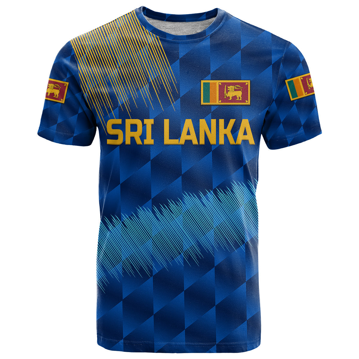 Custom Sri Lanka Cricket T-Shirt The Lions Special Blue Graphic Tee