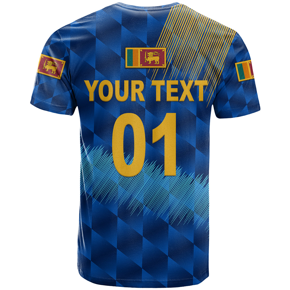Custom Sri Lanka Cricket T-Shirt The Lions Special Blue Graphic Tee