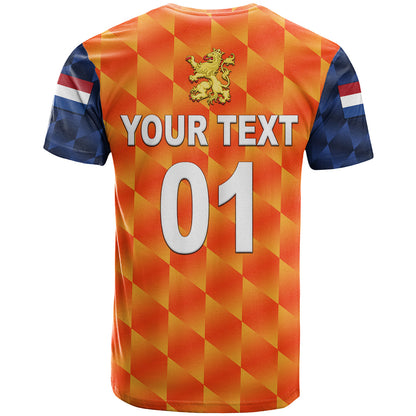 Custom Netherlands Cricket Dutch Lion T-Shirt Unique Orange Graphic Tee