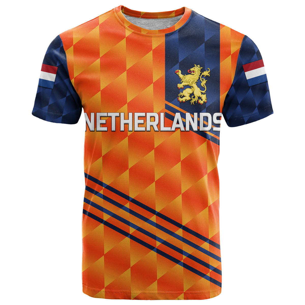 Custom Netherlands Cricket Dutch Lion T-Shirt Special Orange Graphic Tee