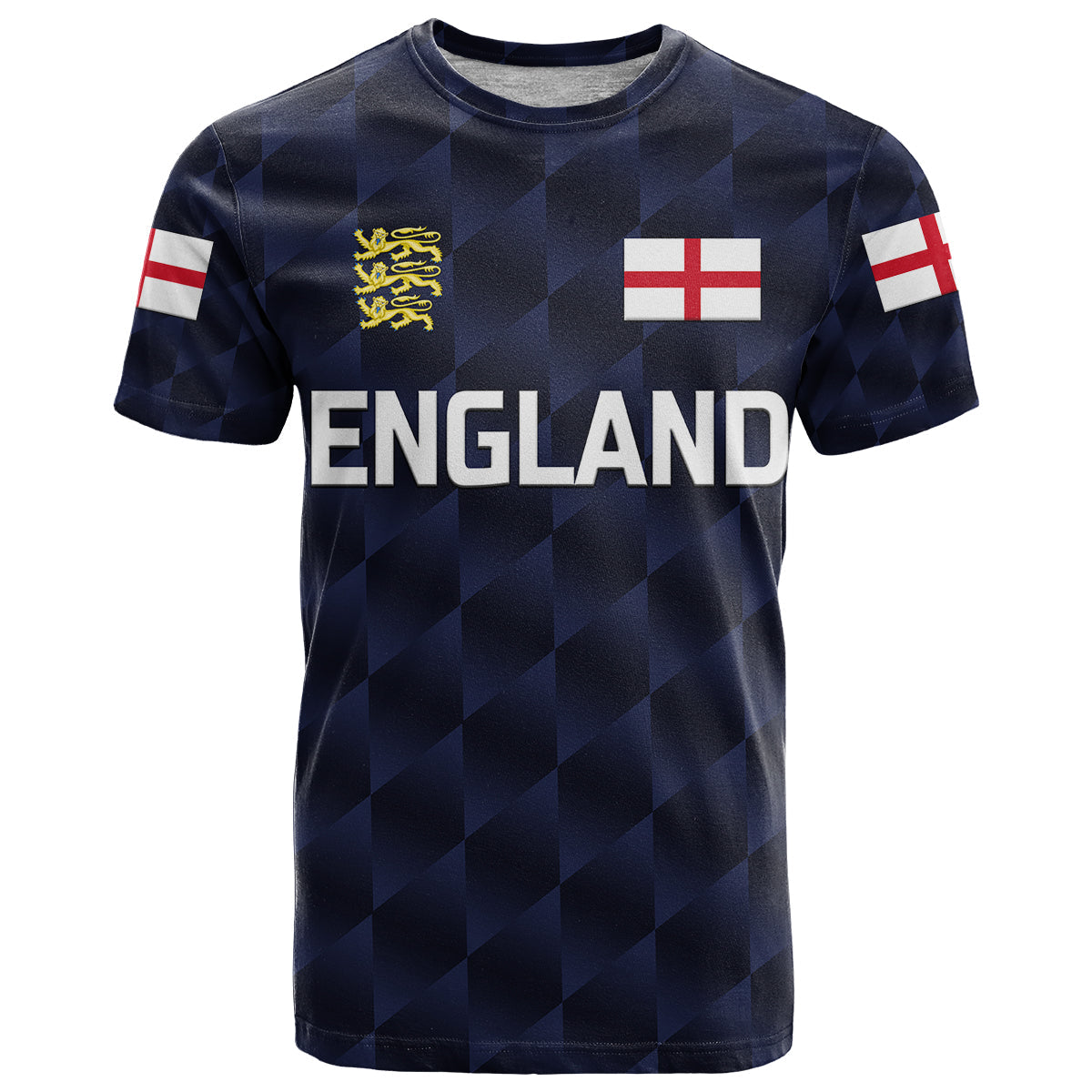 Custom England Cricket T-Shirt Unique Navy Graphic Tee