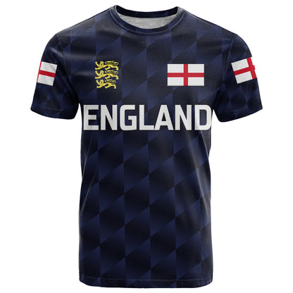 Custom England Cricket T-Shirt Unique Navy Graphic Tee