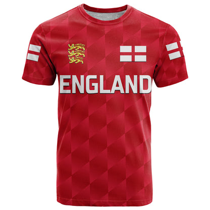 Custom England Cricket T-Shirt Unique Red Graphic Tee