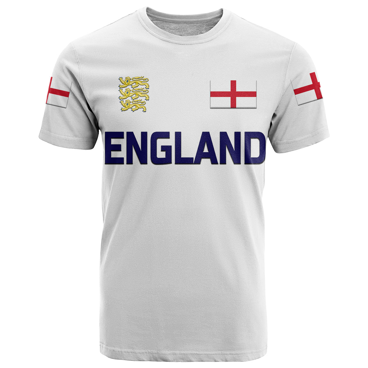 Custom England Cricket T-Shirt Unique White Graphic Tee