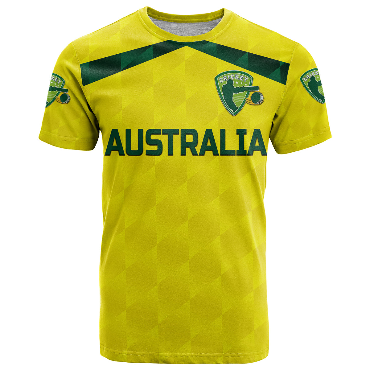 Custom Australia Cricket T-Shirt Aussie Unique Yellow Graphic Tee