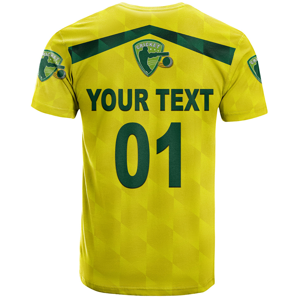 Custom Australia Cricket T-Shirt Aussie Unique Yellow Graphic Tee