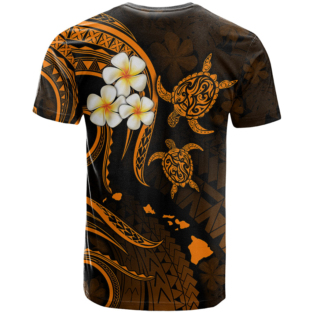 Hawaii T-Shirt Niihau Islands Polynesian Sunset Plumeria Gold Vibe Graphic Tee