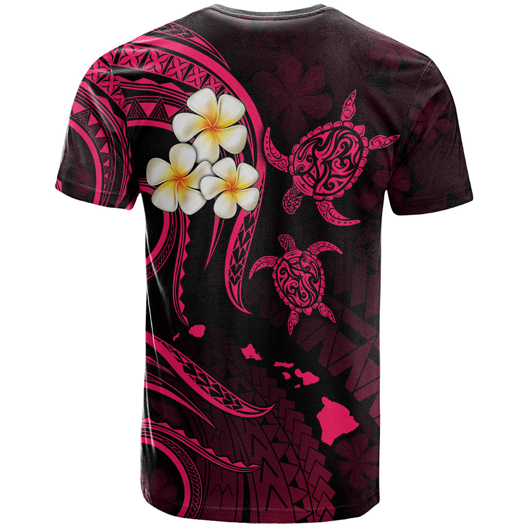 Hawaii T-Shirt Lanai Islands Polynesian Sunset Plumeria Pink Vibe Graphic Tee