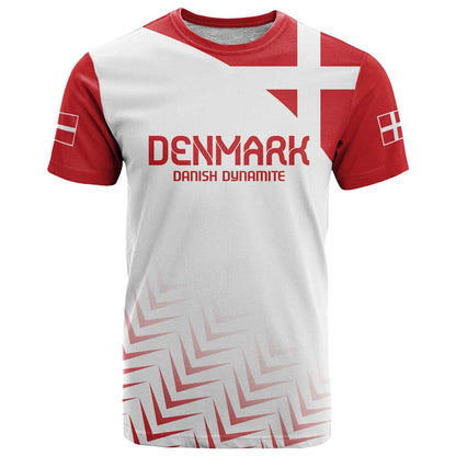 Custom Denmark Football T-Shirt Come On Danish Dynamite Graphic Tee