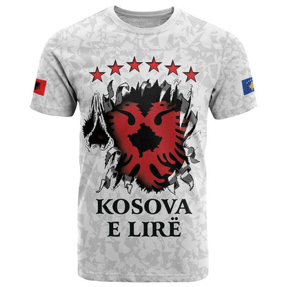Personalized Kosova E Lire T-Shirt Kosova Albanian Flag Graphic Tee