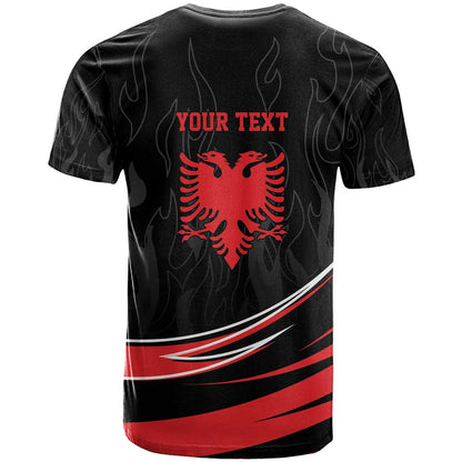 Personalized Shqipe Albania Nation Flag T-Shirt Kuq E Zi Tiranaproud Albanian Graphic Tee