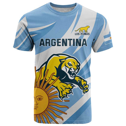 Custom Argentina Rugby Champion T-Shirt Los Puma with Sporty Style Graphic Tee