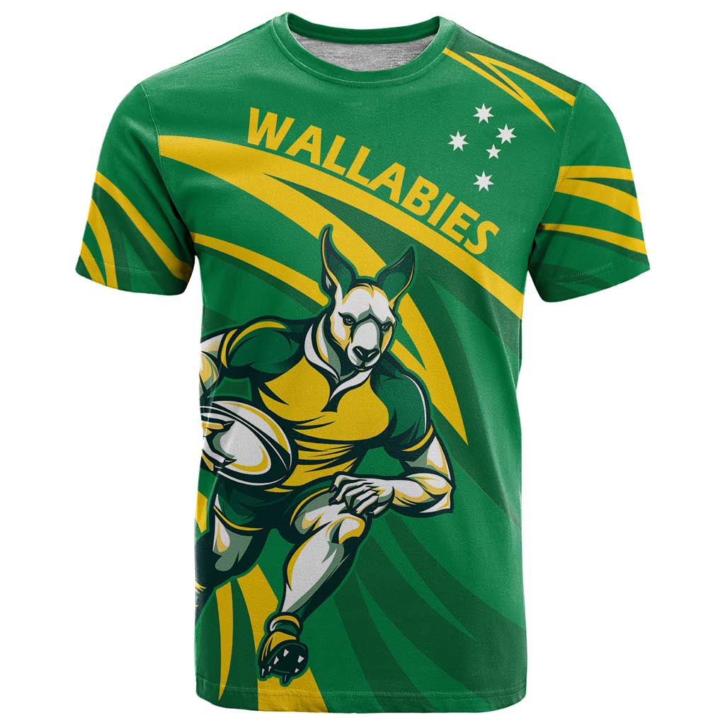Personalized Australia Rugby Champion T-Shirt Wallabies Mascot with Sporty Style Graphic Tee