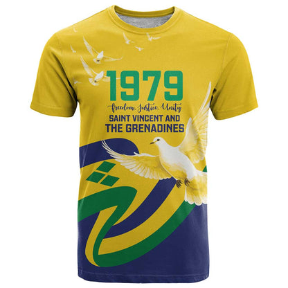 Saint Vincent and the Grenadines T-Shirt Gratitude to the Land Pride Since 1979 Graphic Tee