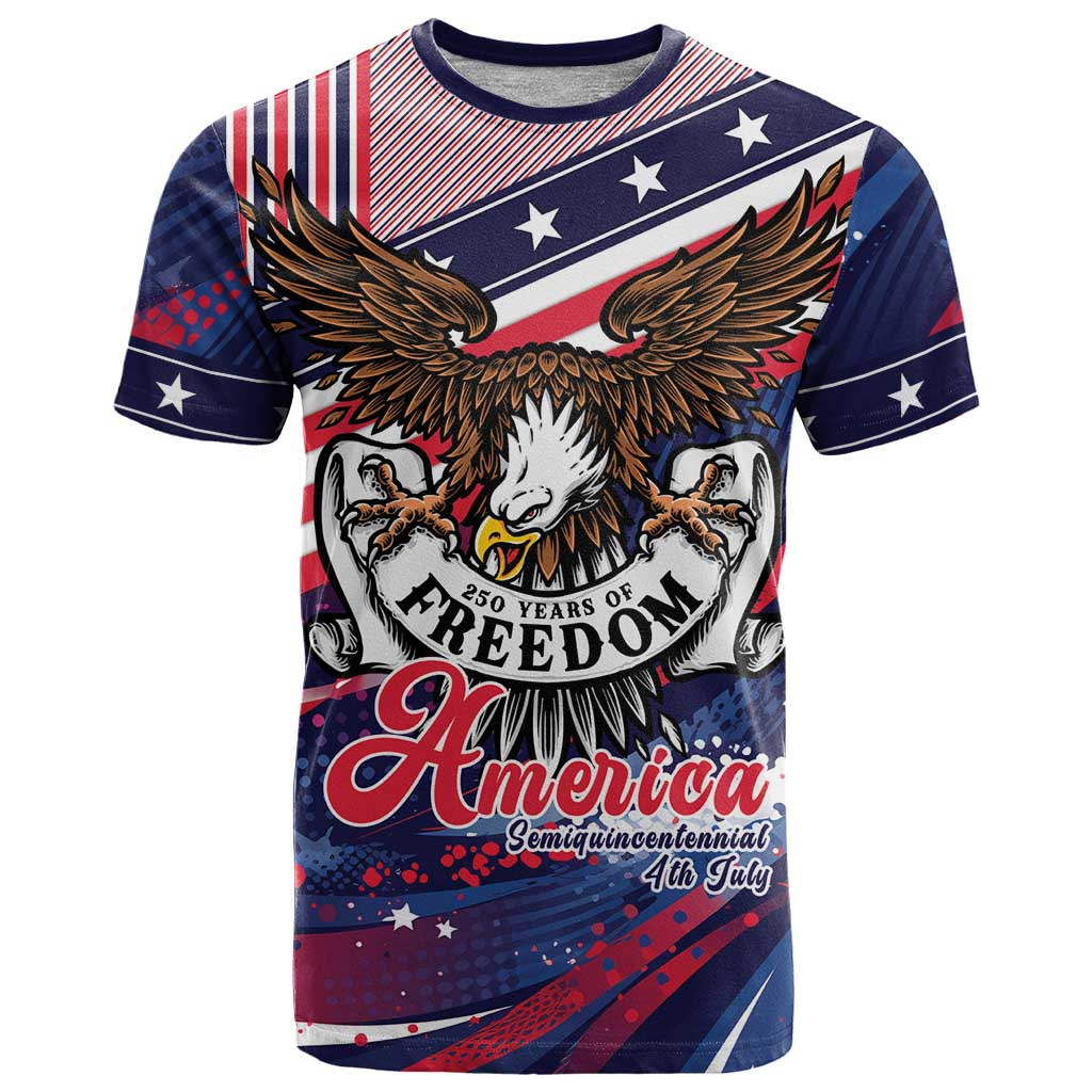 250 Years Of Service T-Shirt Semiquincentennial USA Patriotic 4th Of July Graphic Tee