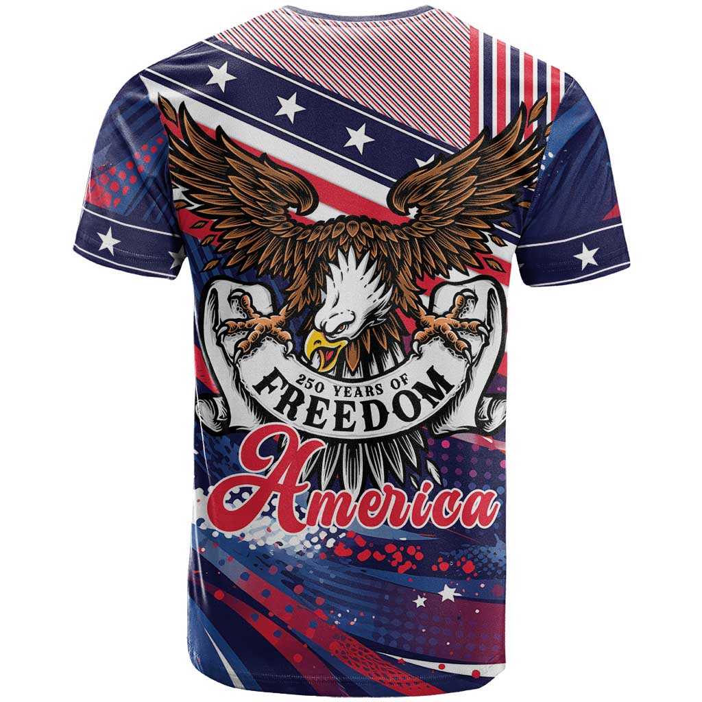 250 Years Of Service T-Shirt Semiquincentennial USA Patriotic 4th Of July Graphic Tee