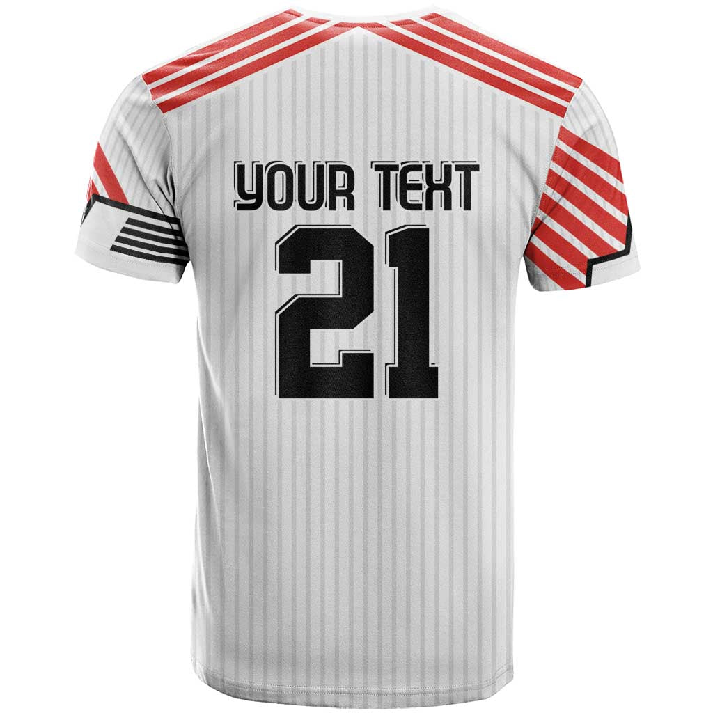 Swiss Football Custom T-Shirt 1990-1992 Retro White Switzerland Vintage Graphic Tee