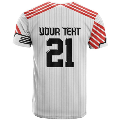 Swiss Football Custom T-Shirt 1990-1992 Retro White Switzerland Vintage Graphic Tee