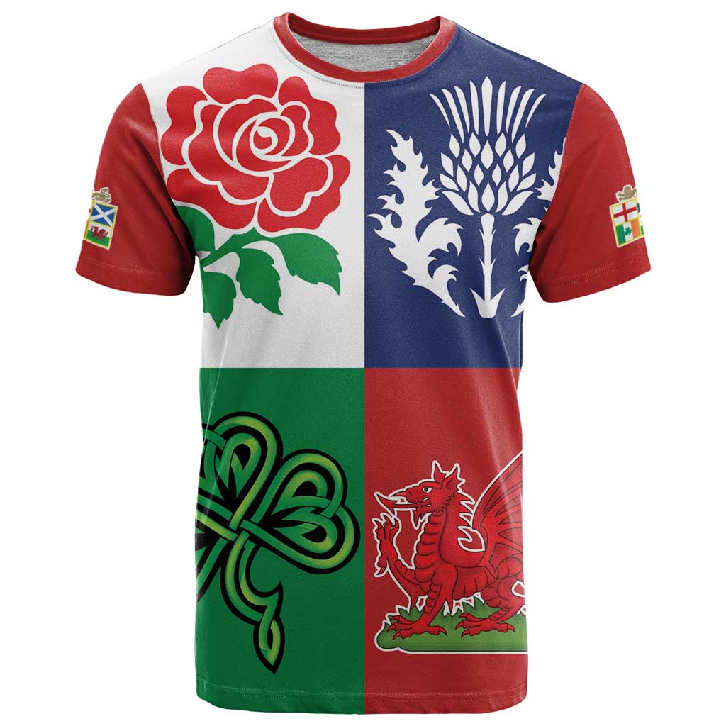 Custom British Lions T-Shirt Combination of England Irish Scottish Welsh Graphic Tee