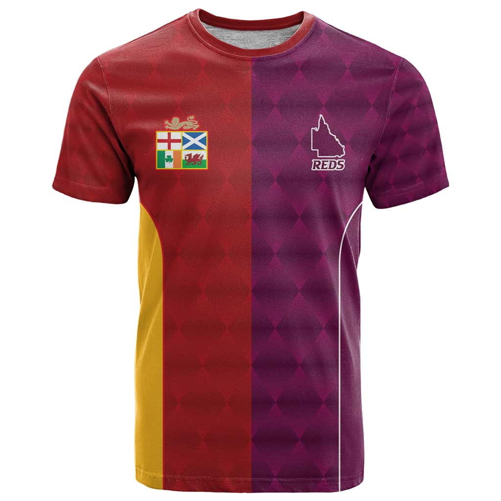 Custom British Lions Australia Queensland T-Shirt Sporty Style Graphic Tee