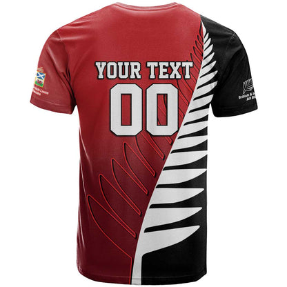Custom British Lions New Zealand T-Shirt Half Black Fern Graphic Tee