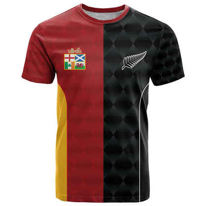 Custom British Lions New Zealand T-Shirt Sporty Style Graphic Tee