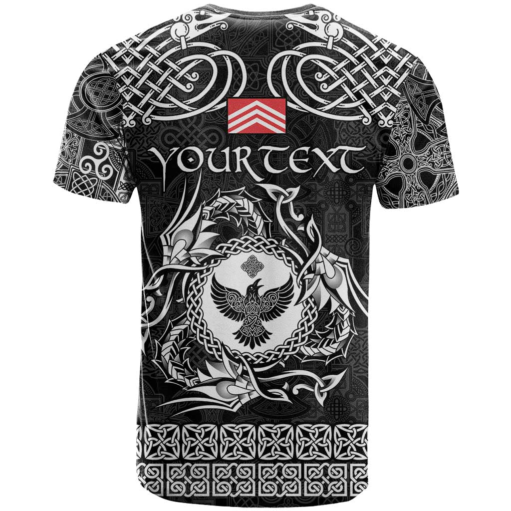Personalized Glamorgan Morgannwg T-Shirt Black Raven Celtic-inspired Graphic Tee