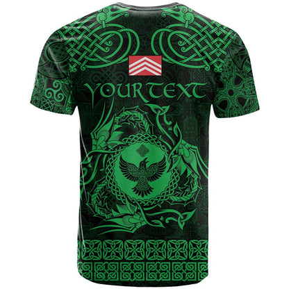 Personalized Glamorgan Morgannwg T-Shirt Green Raven Celtic-inspired Graphic Tee