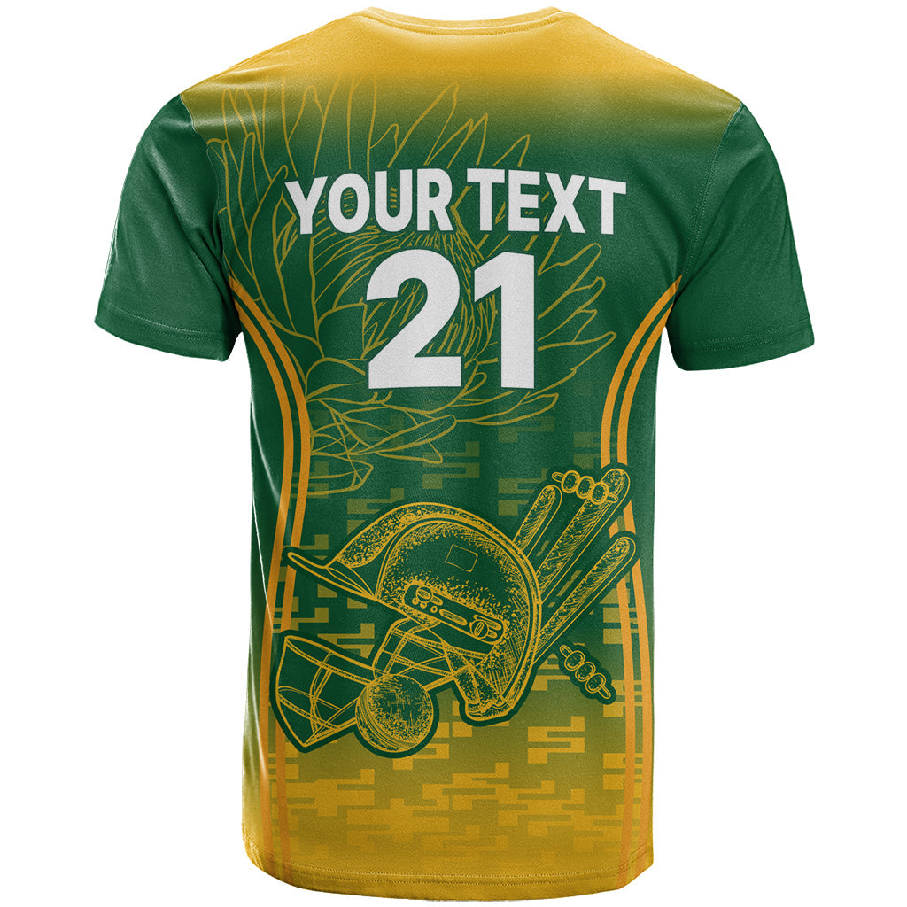 Custom South Africa Cricket T-Shirt Go Proteas World Cup Version Sproty Graphic Tee