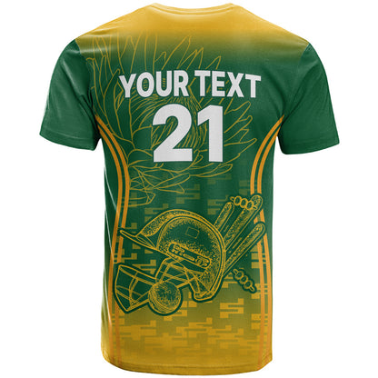 Custom South Africa Cricket T-Shirt Go Proteas World Cup Version Sproty Graphic Tee