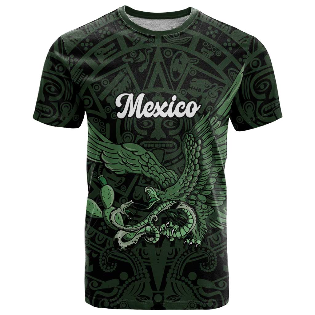 Green Mexico Aztec Custom T-Shirt Special Edition Heritage Graphic Tee
