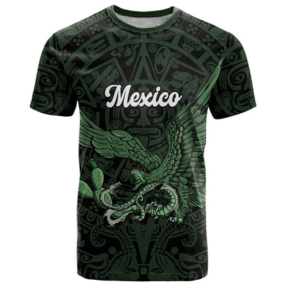 Green Mexico Aztec Custom T-Shirt Special Edition Heritage Graphic Tee