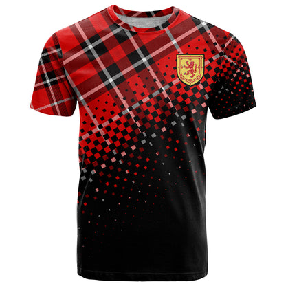 Custom Scottish Gaelic T-Shirt Crest Scotland Lion Tartan Graphic Tee