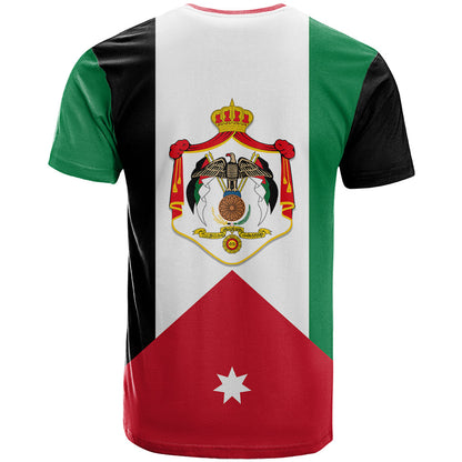 Hashemite Kingdom of Jordan T-Shirt Jordan Flag Style Graphic Tee