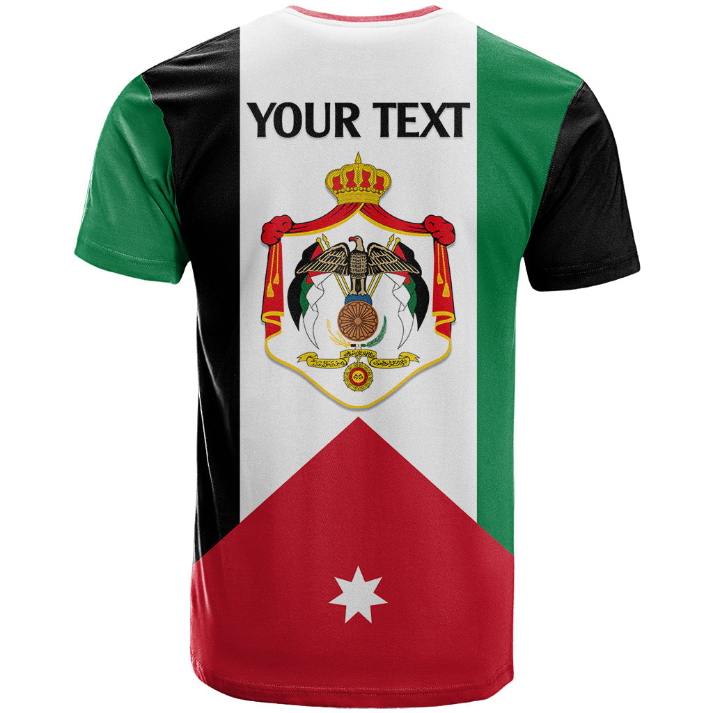 Personalised Hashemite Kingdom of Jordan T-Shirt Jordan Flag Style Graphic Tee